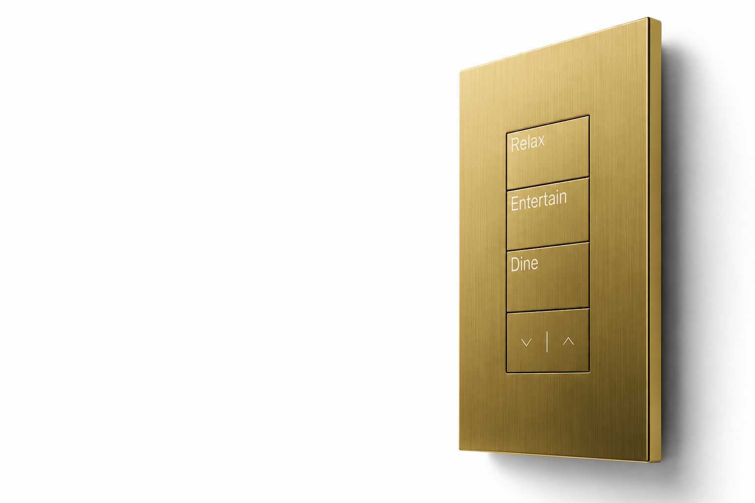 Teclado Palladiom en acabado Brushed Brass