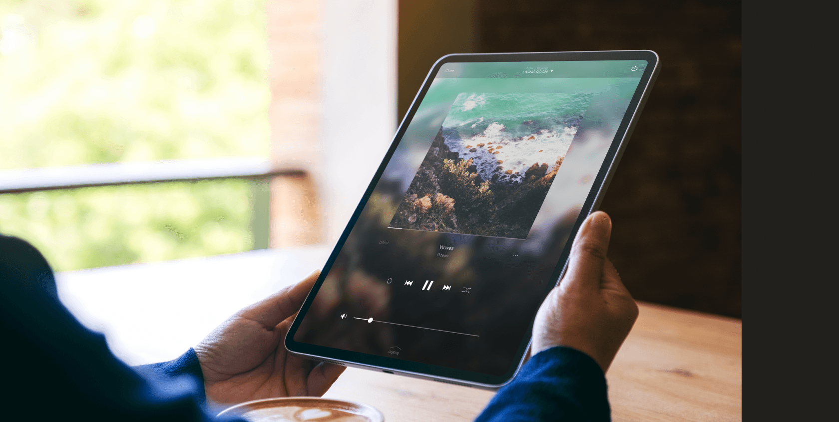 Interfaz oficial de Savant Music con servicios y música personalizada